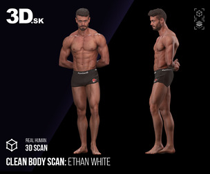 Cleaned Body Scan | 3D Model Ethan White Underwear