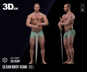 Cleaned Body Scan | 3D Model Joel Underwear Sword