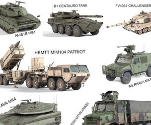 10 Military Vehicles Collection v4