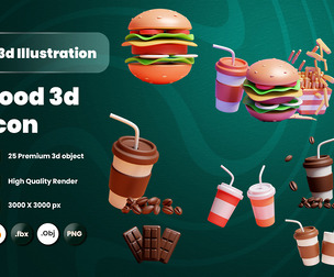 Food 3d Illustration Icon Pack-2