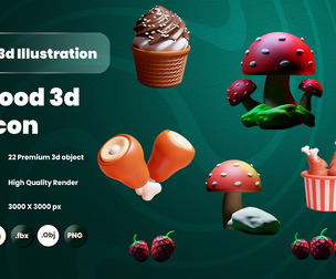 Food 3d Illustration Icon Pack