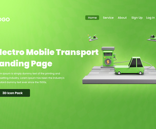 Electro Mobile Transport 3d Illustration pack