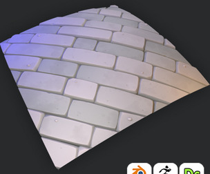 Stylized White Wall For Games 3D Art /Tutorial