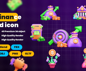 Finance 3d Illustration Icon Pack