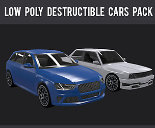 Low Poly Destructible 2Cars no. 6