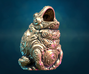 Ornate Toad Frog opened