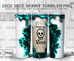 20oz Spooky Potion Skinny Tumbler Design