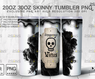 20oz Spooky Potion Skinny Tumbler Design