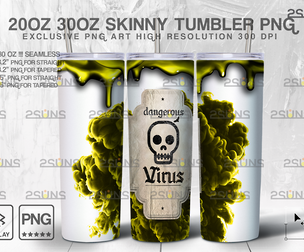 20oz Spooky Potion Skinny Tumbler Design