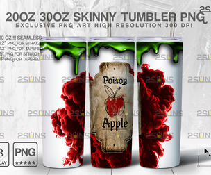 20oz Spooky Potion Skinny Tumbler Design