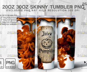 20oz Pumpkin Spooky Potion Skinny Tumbler Design