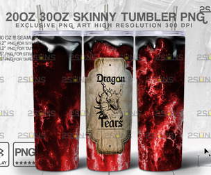 20oz Dragon tears Potion Skinny Tumbler Design