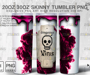 20oz Spooky Potion Skinny Tumbler Design