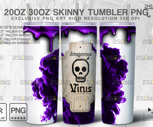 20oz Spooky Potion Skinny Tumbler Design