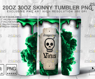 20oz Spooky Potion Skinny Tumbler Design