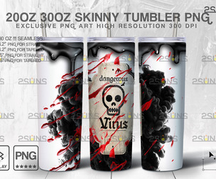 20oz Spooky Potion Skinny Tumbler Design