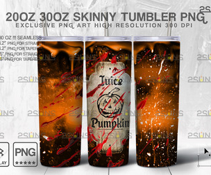 20oz Pumpkin Spooky Potion Skinny Tumbler Design