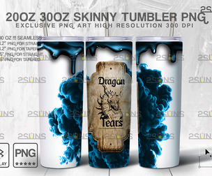 20oz Dragon tears Potion Skinny Tumbler Design