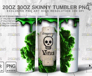 20oz Spooky Potion Skinny Tumbler Design