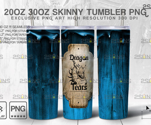 20oz Dragon tears Potion Skinny Tumbler Design