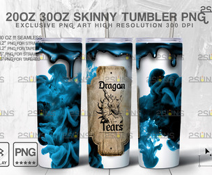 20oz Dragon tears Potion Skinny Tumbler Design