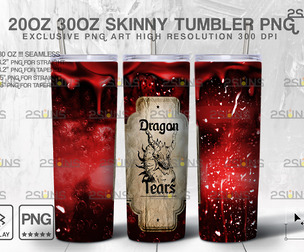20oz Dragon tears Potion Skinny Tumbler Design