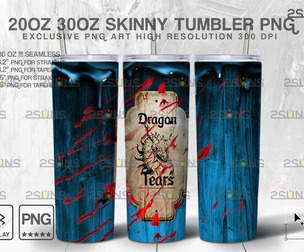20oz Dragon tears Potion Skinny Tumbler Design