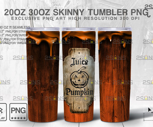 20oz Pumpkin Spooky Potion Skinny Tumbler Design