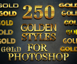 250 Golden Styles Photoshop, Layer Styles