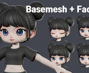 Elia Basemesh wtih Facial Expressions