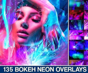 135 NEON BOKEH OVERLAYS textures Wedding