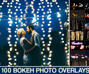 100 Bokeh lights Effect Photo Overlays
