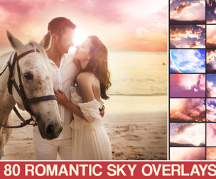 80 Romantic sky overlays textures