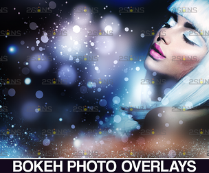 Space photo overlays glitter
