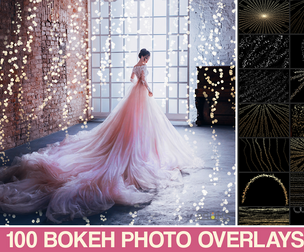 100 Wedding Sparklers Photoshop Overlays