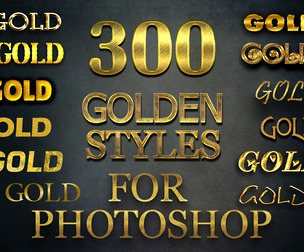 300 Golden Styles Photoshop, Layer Styles