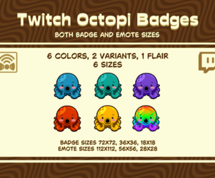 Octopi Sub Badges for Twitch