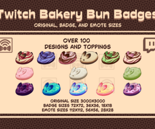 Bakery Bunnies Sub Badges for Twitch