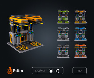 SCI-FI Decontamination Chamber V1 – Futuristic Laboratory – Game Ready