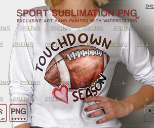 Touchdown season PNG, Sublimation Design, Football