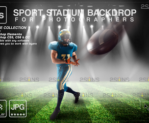 Digital Backdrop FOOTBALL Sport Stadium Overlay