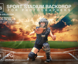 Digital Backdrop BASEBALL Sport Stadium Overlay