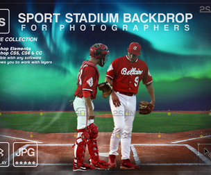 Digital Backdrop FOOTBALL Sport Stadium Overlay