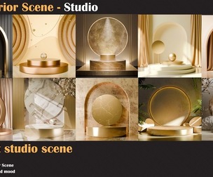 10 Mockup Background Studio For Blender - Vol1