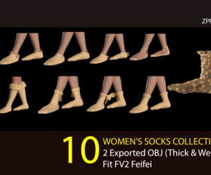 10 WOMEN'S SOCKS PACK . (VOL 01) ZPRJ+OBJ+FBX