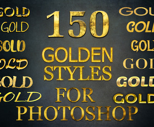 150 Golden Styles Photoshop, Layer Styles