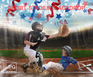 Digital Backdrop BASEBALL Sport Stadium Overlay
