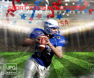 Digital Backdrop FOOTBALL Sport Stadium Overlay