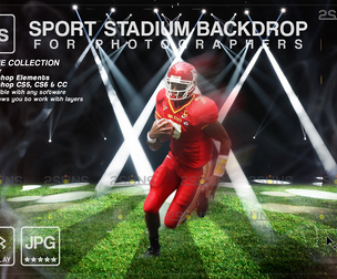 Digital Backdrop FOOTBALL Sport Stadium Overlay