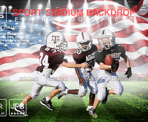 Digital Backdrop FOOTBALL Sport Stadium Overlay